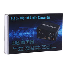 Load image into Gallery viewer, 192KHz DAC Converter HD HIFI Optical to RCA+3.5mm Headphone 5.1 Channel Digital Audio Converter with Volume Control, 192KHz DAC