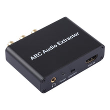 Load image into Gallery viewer, 192KHz ARC Audio Extractor HDMI ARC to SPDIF + Coaxial + L/R Converter Audio Return Channel Adapter, 192KHz ARC