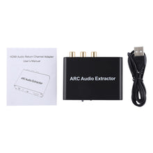 Load image into Gallery viewer, 192KHz ARC Audio Extractor HDMI ARC to SPDIF + Coaxial + L/R Converter Audio Return Channel Adapter, 192KHz ARC