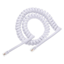 Load image into Gallery viewer, 4 Core Male to Male RJ11 Spring Style Telephone Extension Coil Cable Cord Cable, Stretch Length: 2m(Black), Length: 2m