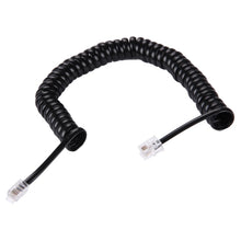 Load image into Gallery viewer, 4 Core Male to Male RJ11 Spring Style Telephone Extension Coil Cable Cord Cable, Stretch Length: 2m(Black), Length: 2m