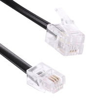 Load image into Gallery viewer, 4 Core Male to Male RJ11 Spring Style Telephone Extension Coil Cable Cord Cable, Stretch Length: 2m(Black), Length: 2m