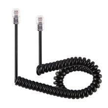 Load image into Gallery viewer, 4 Core Male to Male RJ11 Spring Style Telephone Extension Coil Cable Cord Cable, Stretch Length: 3m(White), Length: 3m