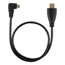 Load image into Gallery viewer, 50cm 4K HDMI Male to Micro HDMI Left Angled Male Gold-plated Connector Adapter Cable, 50cm Left