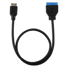 Load image into Gallery viewer, 30cm USB 3.1 Type-E to USB 3.0 Motherboard 19 Pin Male Expansion Cable