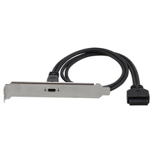 Load image into Gallery viewer, 50cm USB-C / Type-C Female to USB 3.0 Motherboard 20 Pin Female Panel Expansion Bracket Mount Cable, 50cm Motherboard 20 Pin