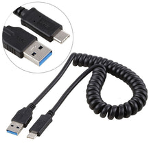 Load image into Gallery viewer, 1.5m High Speed USB 3.0 Male to USB-C / Type-C Male Retractable Spring Extension Cable, USB 3.0 Male to Type-C Male