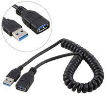 Load image into Gallery viewer, 1.5m High Speed USB 3.0 Male to Female Retractable Spring Extension Cable, USB 3.0 Male to Female