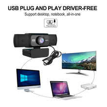 Load image into Gallery viewer, HXSJ S5 1080P Adjustable HD Video Webcam PC Camera with Microphone