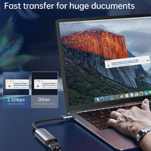 Load image into Gallery viewer, Type-C / USB-C Male to Gigabit RJ45 Female Adapter Converter, Gigabit RJ45 Female