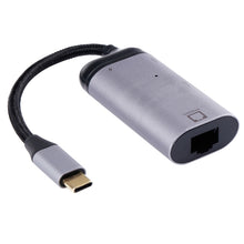 Load image into Gallery viewer, Type-C / USB-C Male to RJ45 Female  + Type-C / USB-C Female + USB Female Adapter Converter, RJ45 + Type-C + USB Female