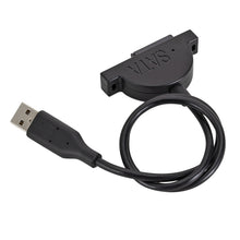 Load image into Gallery viewer, Slim SATA 13 Pin Female to USB 2.0 Adapter Converter Cable for Laptop ODD CD DVD Optical Drive, Cable Length: about 45cm