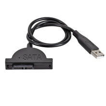 Load image into Gallery viewer, Slim SATA 13 Pin Female to USB 2.0 Adapter Converter Cable for Laptop ODD CD DVD Optical Drive, Cable Length: about 45cm