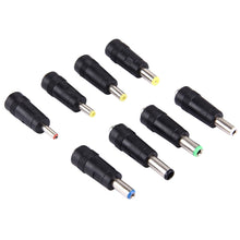 Load image into Gallery viewer, 5.5x2.1mm Female to Multiple Male Interfaces 8 in 1 Power Adapters Set for HP / Sony / Acer / ASUS / DELL Laptop Notebook, 8 in 1 Power Adapters