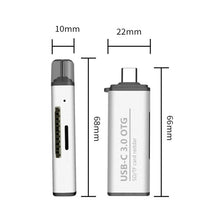 Load image into Gallery viewer, ADS-103 3 in 1 Type-C Male to USB 3.0 Female + SD / TF Card Slots OTG Adapter SD / TF Card Reader
