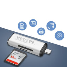 Load image into Gallery viewer, ADS-103 3 in 1 Type-C Male to USB 3.0 Female + SD / TF Card Slots OTG Adapter SD / TF Card Reader