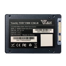Load image into Gallery viewer, Vaseky V800 128GB 2.5 inch SATA3 6GB/s Ultra-Slim 7mm Solid State Drive SSD Hard Disk Drive for Desktop, Notebook, 128GB