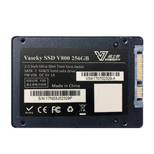 Load image into Gallery viewer, Vaseky V800 256GB 2.5 inch SATA3 6GB/s Ultra-Slim 7mm Solid State Drive SSD Hard Disk Drive for Desktop, Notebook, 256GB