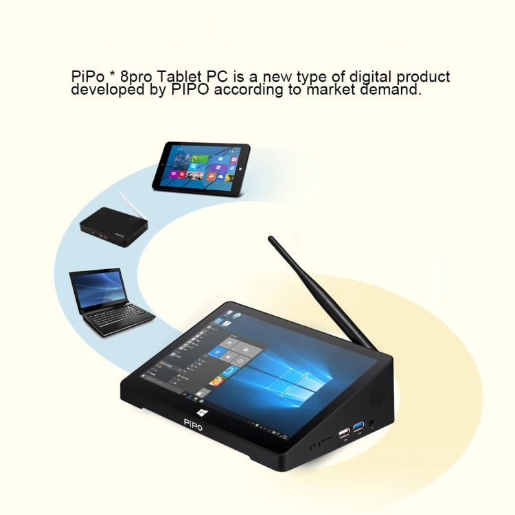 PiPo X8 Pro TV Box Style Mini PC, 4GB + 64GB, 7 inch Windows 10, Intel Celeron J4105 Quad Core, US/EU Plug, X8 Pro
