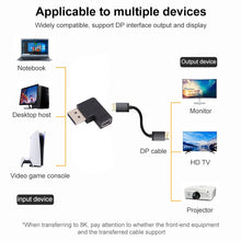 Load image into Gallery viewer, 8K DisplayPort Male to Mini DisplayPort Female Elbow Adapter, DP Male to Mini DP Female Elbow