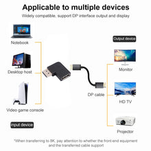 Load image into Gallery viewer, 8K DisplayPort Male to DisplayPort Female Elbow Adapter, DP Male to DP Female Elbow