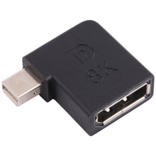 Load image into Gallery viewer, 8K Mini DisplayPort Male to DisplayPort Female Elbow Adapter, Mini DP Male to DP Female Elbow
