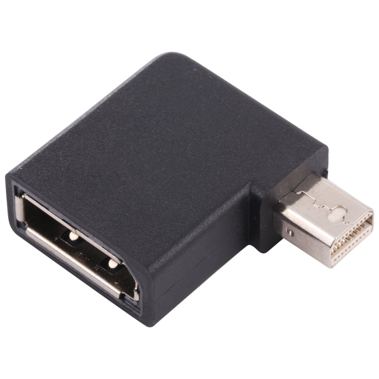 8K Mini DisplayPort Male to DisplayPort Female Elbow Adapter, Mini DP Male to DP Female Elbow