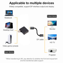 Load image into Gallery viewer, 8K Mini DisplayPort Male to DisplayPort Female Elbow Adapter, Mini DP Male to DP Female Elbow