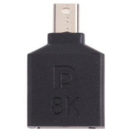 8K Mini DisplayPort Male to DisplayPort Female Straight Adapter, Mini DP Male to DP Female Straight