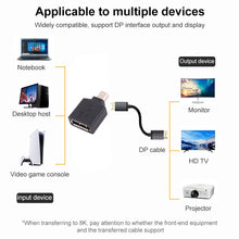 Load image into Gallery viewer, 8K Mini DisplayPort Male to DisplayPort Female Straight Adapter, Mini DP Male to DP Female Straight