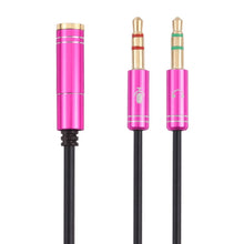 Load image into Gallery viewer, 3.5mm Female to 2 x 3.5mm Male Adapter Cable, 3.5mm Female to 2 x 3.5mm Male