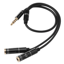 Load image into Gallery viewer, 2 x 3.5mm Female to 3.5mm Male Adapter Cable, 2 x 3.5mm Female to 3.5mm Male