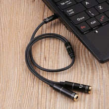 Load image into Gallery viewer, 2 x 3.5mm Female to 3.5mm Male Adapter Cable, 2 x 3.5mm Female to 3.5mm Male
