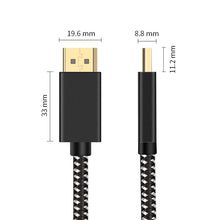 Load image into Gallery viewer, OD6.5mm DP Male to Male DisplayPort Cable, Length: 2m, DP Male to Male