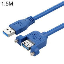 Load image into Gallery viewer, USB 3.0 Male to Female Extension Cable with Screw Nut, Cable Length: 1.5m, 1.5m