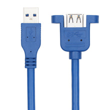 Load image into Gallery viewer, USB 3.0 Male to Female Extension Cable with Screw Nut, Cable Length: 1.5m, 1.5m