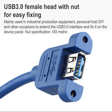 Load image into Gallery viewer, USB 3.0 Male to Female Extension Cable with Screw Nut, Cable Length: 1.5m, 1.5m