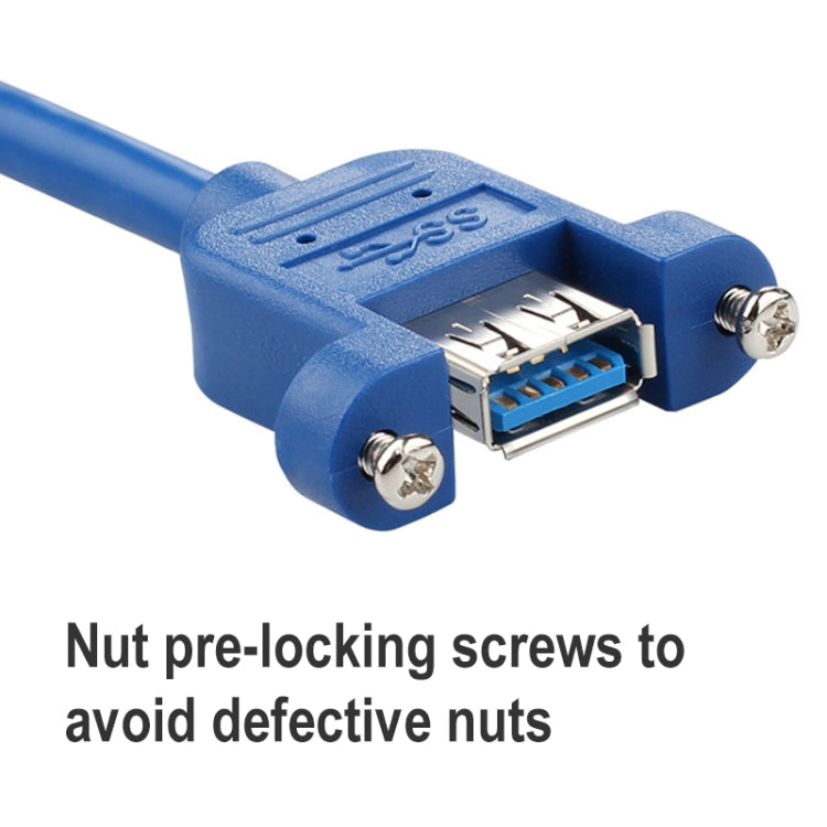 USB 3.0 Male to Female Extension Cable with Screw Nut, Cable Length: 1.5m, 1.5m