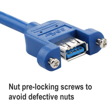 Load image into Gallery viewer, USB 3.0 Male to Female Extension Cable with Screw Nut, Cable Length: 1.5m, 1.5m