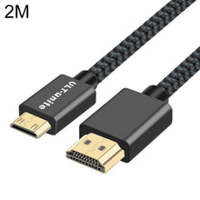 Load image into Gallery viewer, ULT-unite Gold-plated Head HDMI 2.0 Male to Mini HDMI Male Nylon Braided Cable, Cable Length: 2m, 2m