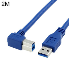 Load image into Gallery viewer, USB 3.0 A Male to Right 90 Degrees Angle USB 3.0 Type-B Male High Speed Printer Cable, Cable Length: 2m, 2m