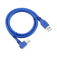 Load image into Gallery viewer, USB 3.0 A Male to Right 90 Degrees Angle USB 3.0 Type-B Male High Speed Printer Cable, Cable Length: 2m, 2m