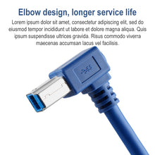 Load image into Gallery viewer, USB 3.0 A Male to Right 90 Degrees Angle USB 3.0 Type-B Male High Speed Printer Cable, Cable Length: 2m, 2m