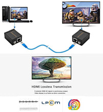 Load image into Gallery viewer, VGA Signal to RJ45 Signal Extender Transmitter + Receiver Converter Ethernet Cable, Transmission Distance: 60m, Transmission Distance: 60m