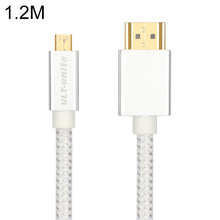 Load image into Gallery viewer, ULT-unite Gold-plated Head HDMI Male to Micro HDMI Male Nylon Braided Cable, Cable Length: 1.2m, 1.2m