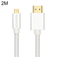 Load image into Gallery viewer, ULT-unite Gold-plated Head HDMI Male to Micro HDMI Male Nylon Braided Cable, Cable Length: 2m, 2m