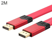 Load image into Gallery viewer, 4K 60Hz DisplayPort 1.2 Male to DisplayPort 1.2 Male Aluminum Shell Flat Adapter Cable, Cable Length: 2m, 2m