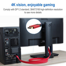 Load image into Gallery viewer, 4K 60Hz DisplayPort 1.2 Male to DisplayPort 1.2 Male Aluminum Shell Flat Adapter Cable, Cable Length: 2m, 2m