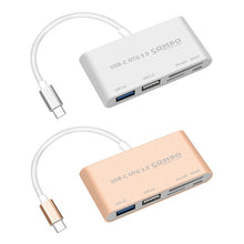 Load image into Gallery viewer, COMBO T-693 5 in 1 USB-C / Type-C to SD / TF / Micro SD Card Slot + USB 3.0 + USB 2.0Ports OTG HUB Card Reader