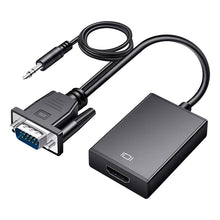 Load image into Gallery viewer, HDCO-VGAM2 1080P VGA Male to HDMI Female Converter with 3.5mm Audio Cable, HDCO-VGAM2